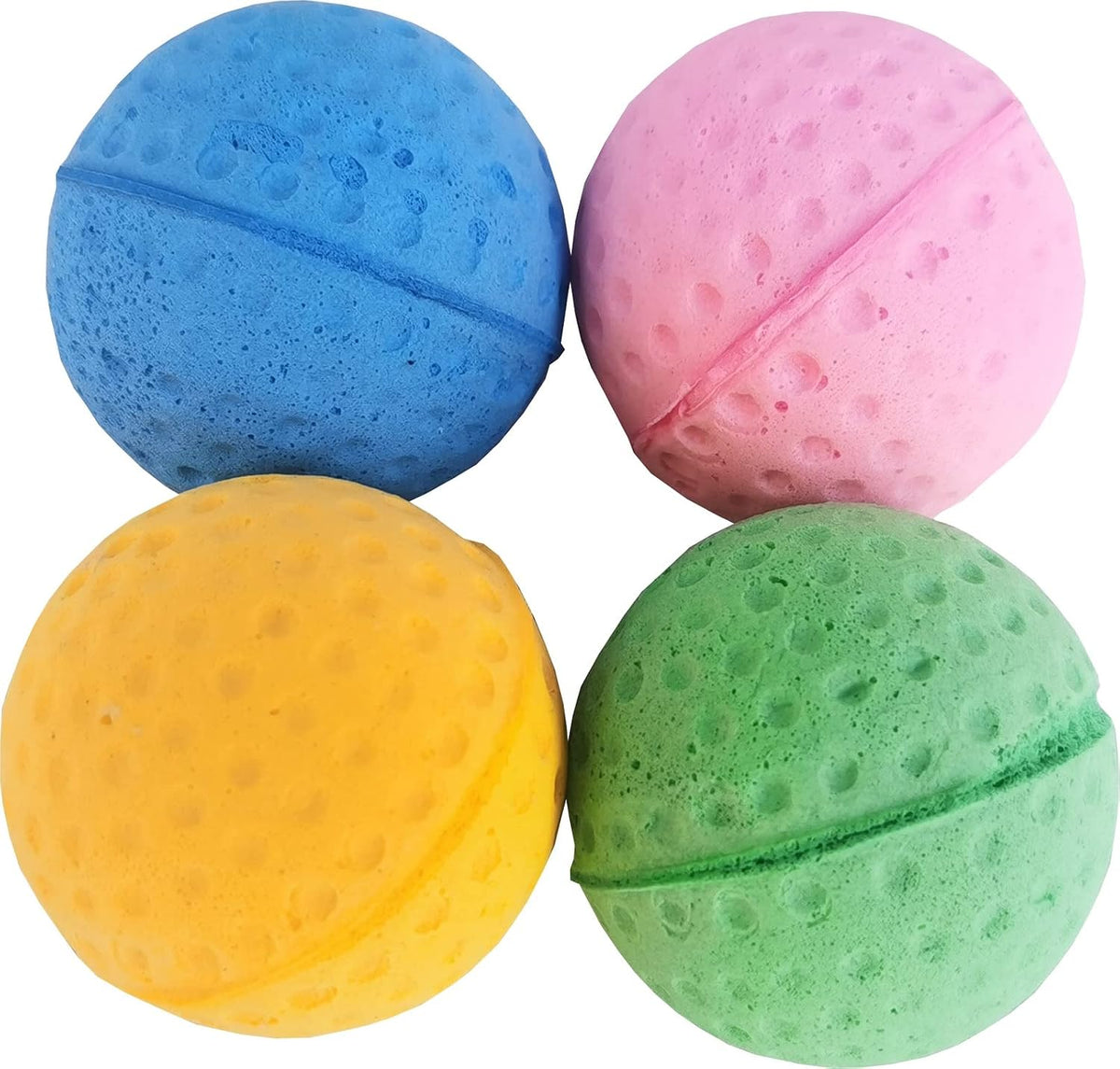 Vibrant and durable GINFH latex foam balls highlighting their 1.6 Inches diameter.