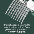 Freshly Bailey professional pet detangler brush showing the non slip thumb rest