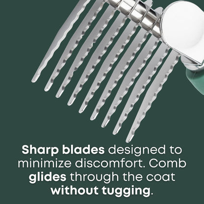 Freshly Bailey professional pet detangler brush showing the non slip thumb rest