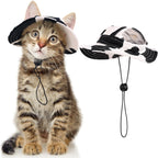 DENTRUN Cat Bucket Hat with Ear Hole, Cotton Birthday Bonnet for Small Pets | Breathable cotton, Adjustable Secures fit, For birthday Party, For small cats, daily cute photos - Image 11