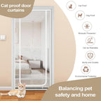 White pet proof screen door for airflow