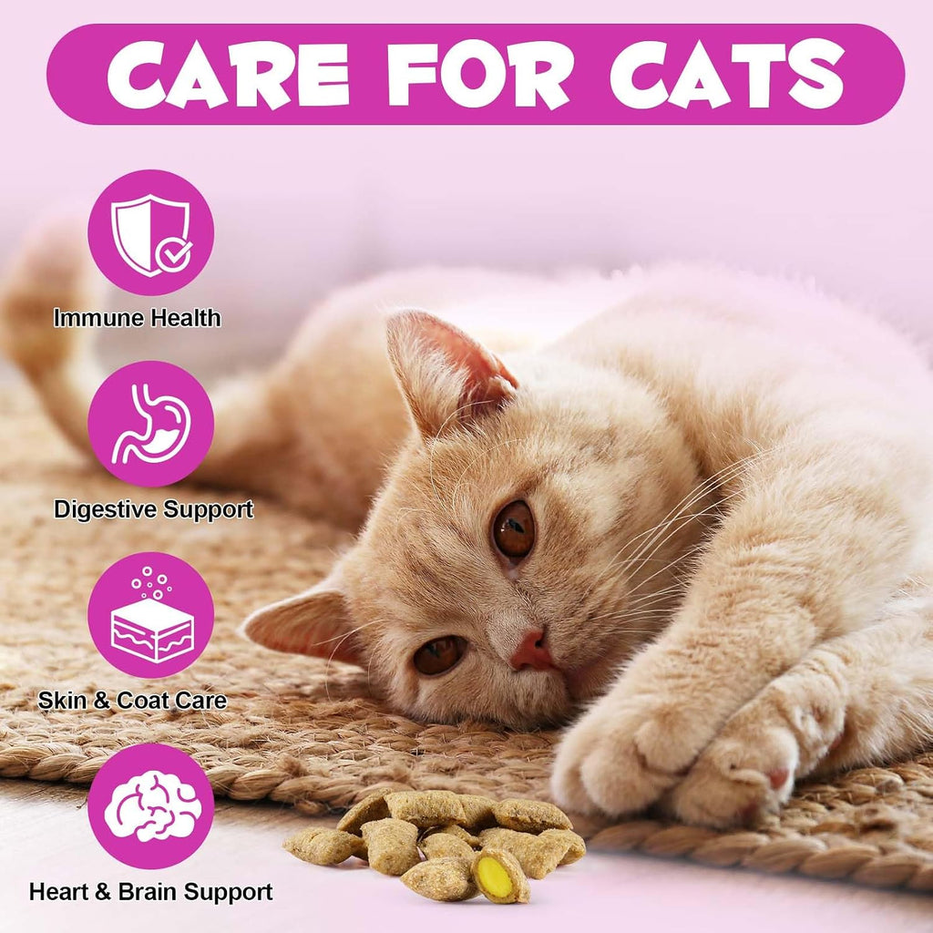 Premium chicken flavored health chews for adult cats and growing kittens.