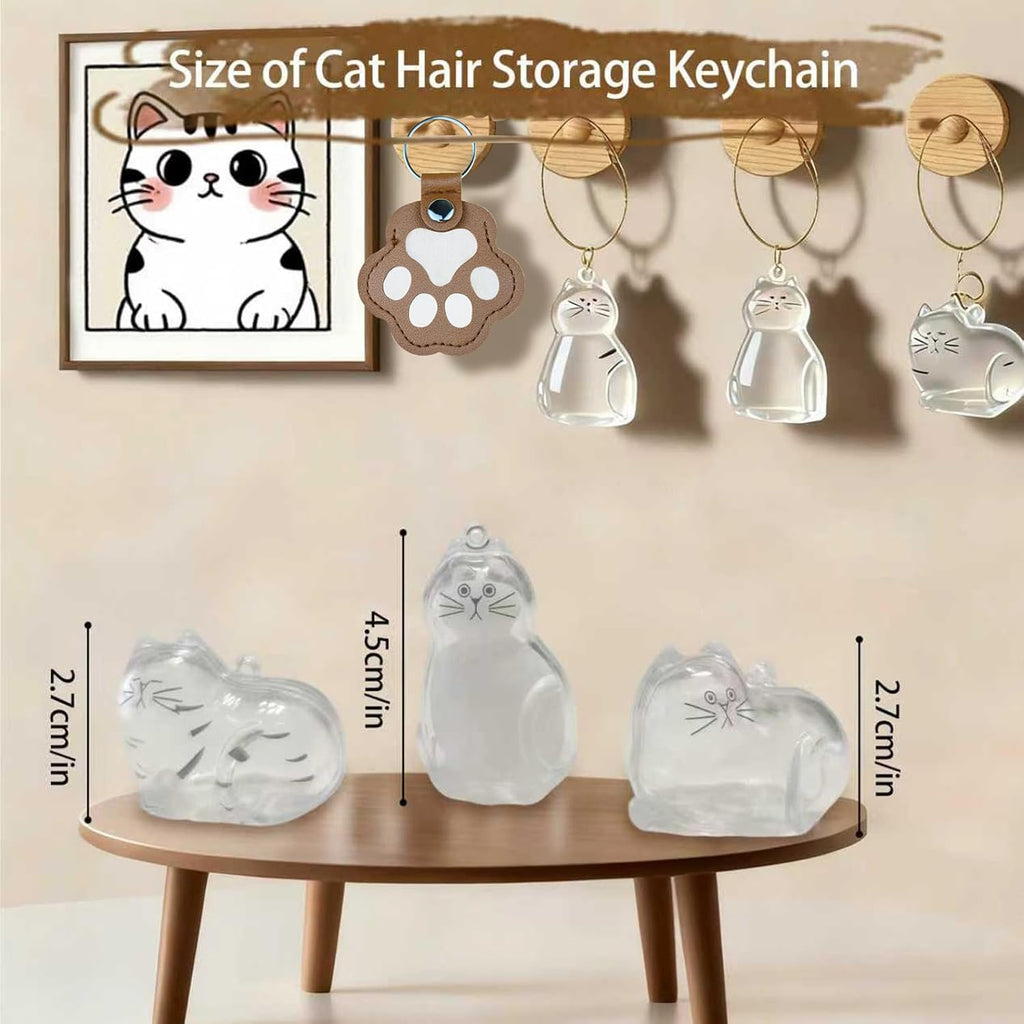 JYMLWWR cat fur memory charm keepsake container being filled with a small lock of pet hair.