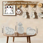 JYMLWWR cat fur memory charm keepsake container being filled with a small lock of pet hair.