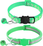 2 Pack Breakaway Cat Collars with Bells, Reflective Design and Claw Print Design, Safety Buckle Kitten Collars Adjustable from 7.5 to 12.5 Inches (Sky Blue) - Image 12