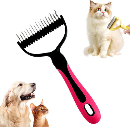 Double-Sided Pet Grooming Brush, 2026 New Undercoat Rake for Long Haired Pets, Multi-Functional Dematting Comb for Home Grooming, Pet Hair Removal Brush for Pet Owners (Blue, 1pcs) - Image 11