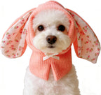 Rabbit Quiet Ears for Dogs & Cats - Knitted Dog Hats with Noise Protection & Warmth - Winter Hat & Head Wrap - Bunny Costume (Pink, Small) - Image 12