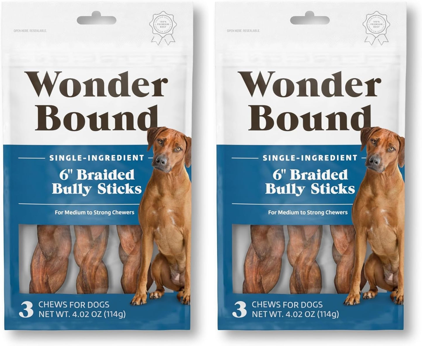 Authentic USA imported premium pet treats on display