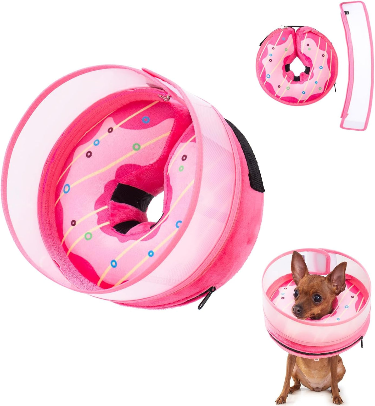 Inflatable Dog Cone Collar for Large Medium Small Dogs, Soft Dog Donut Collar Adjustable Recovery Cone for Pets After Surgery, Extra Enhanced Anti-Licking Guard Shield for Pets (Large, Orange) - Image 12