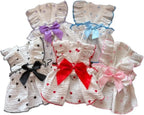 Dog Dresses, Fashion Pet Dog Clothes, Striped Mesh Puppy Dogs Princess Dresses (Pink, Small) - Image 10