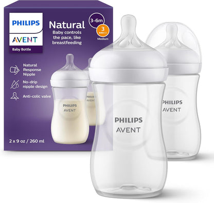 Philips Avent Natural Response baby bottle front view