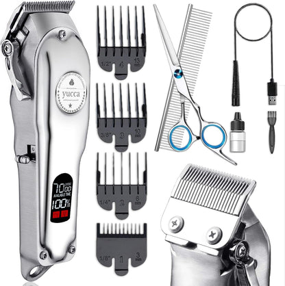 yucca Dog Grooming Clippers for Thick Heavy Coats, Cordless Animal Clippers Professional, Rechargeable Low Noise Clippers, Thick Fur Clippers with Metal Blade for Pets Dogs Cats - Image 9