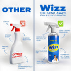 Muddy Mat Wizz being used on carpet for pet odor removal.