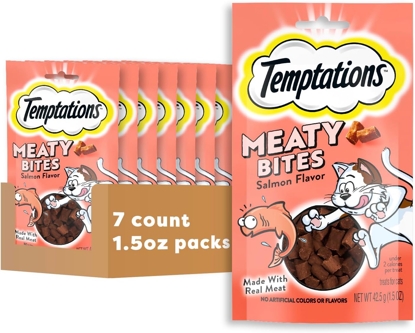 Temptations Meaty Bites Savory and Soft Cat Treats, Chicken Flavor, 4.12 oz. Pouch - Image 13