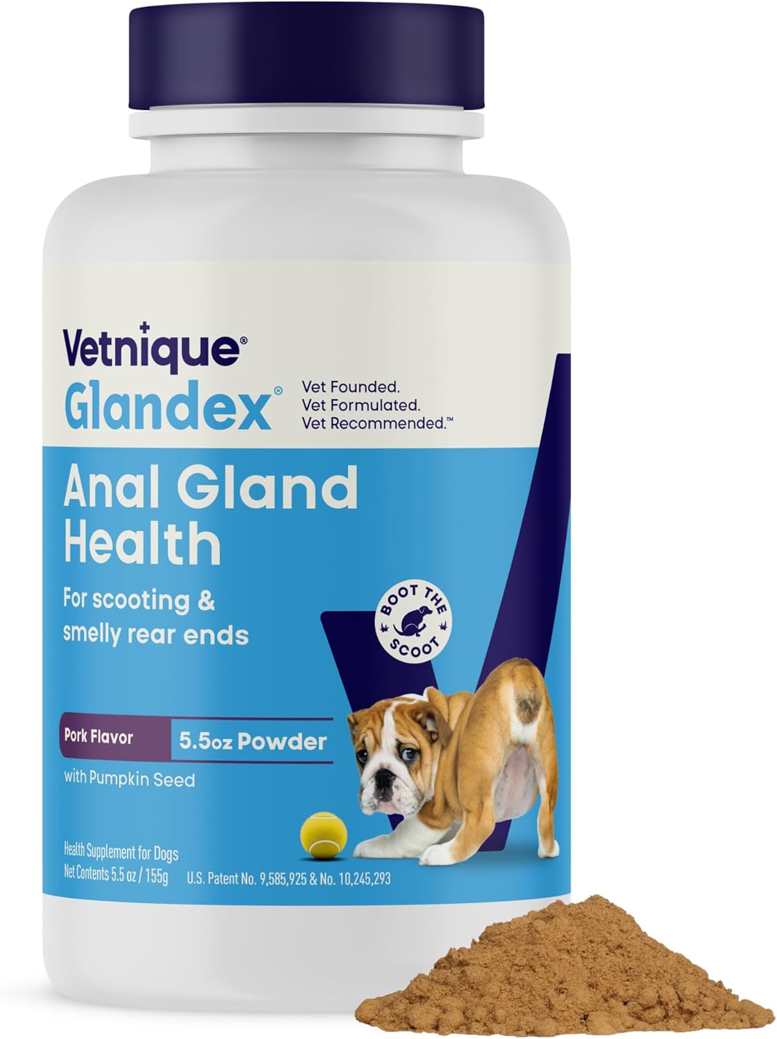 Vetnique Glandex for Dogs Anal Gland Powder, Support for Scooting & Fishy Odor, Boot The Scoot Fiber Supplement, Pumpkin Powder & Probiotics for Dogs with Digestive Enzymes (5.5oz Powder, Beef Liver) - Image 9