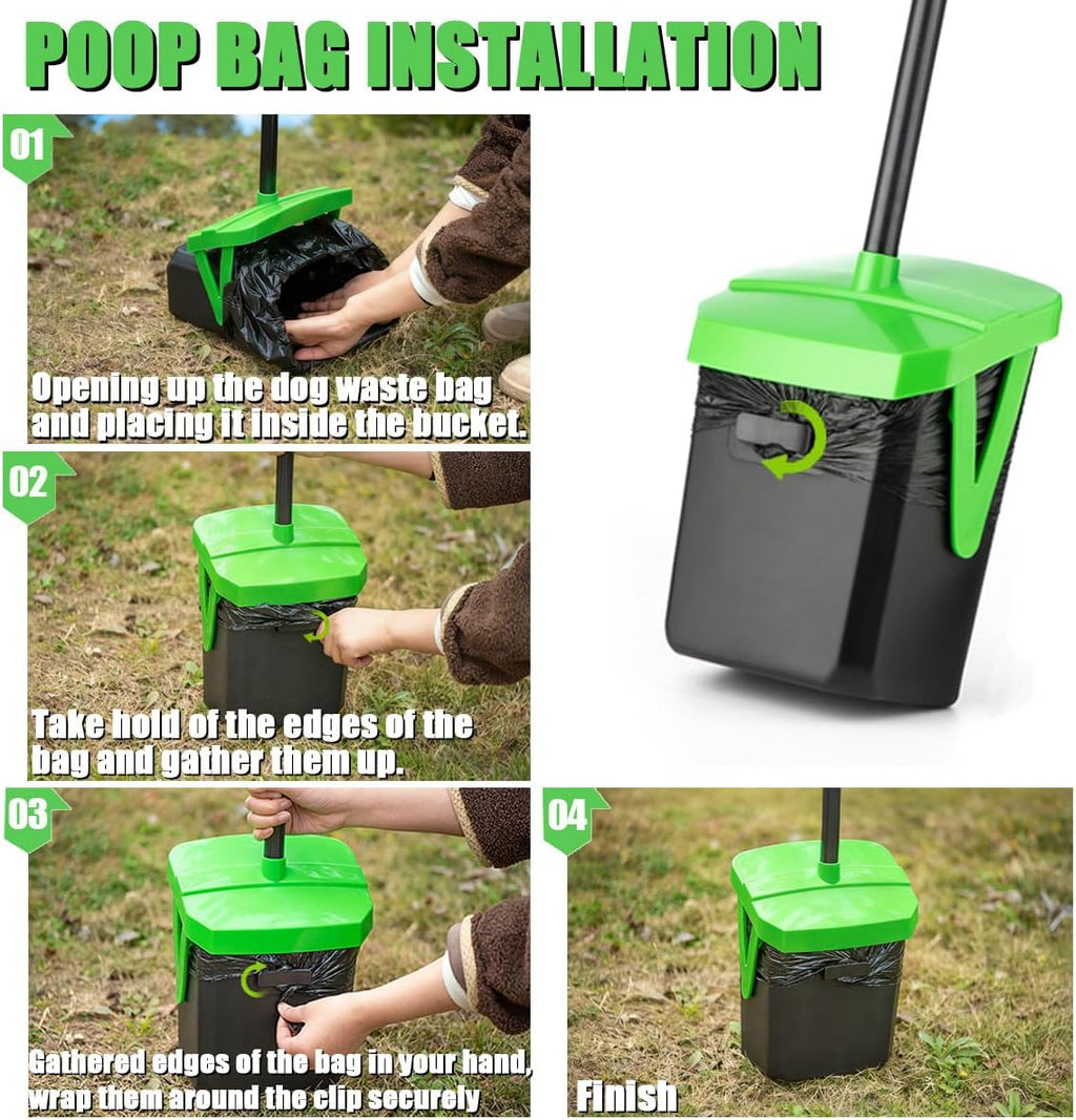 FUSBUNTY heavy duty pet scooper compact storage placement in a shed.