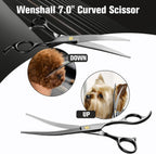 Wenshall professional pet shears set showing adjustable gold tension screws