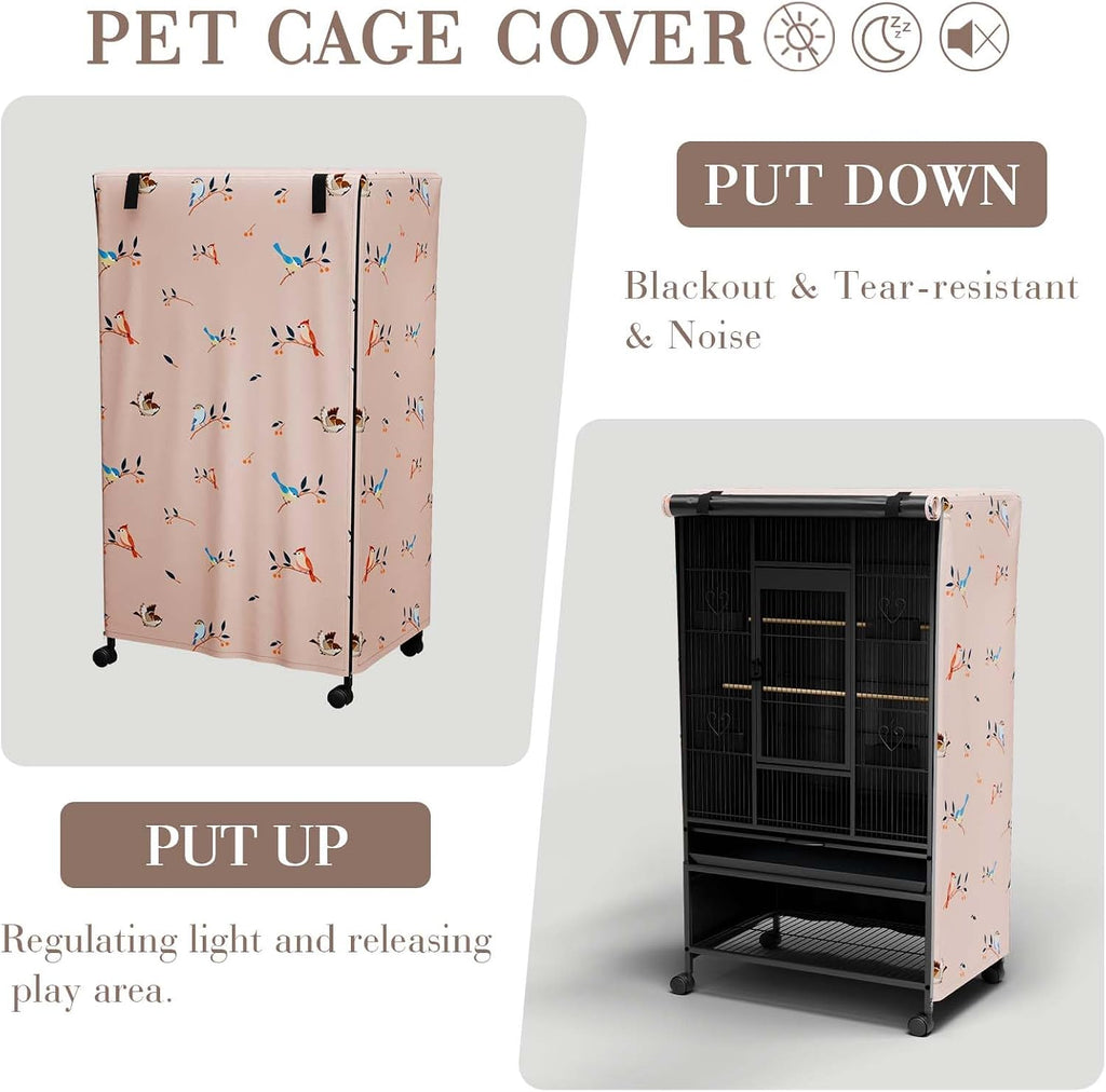 Close up of zipper mechanism on Tchvt pet cage cover