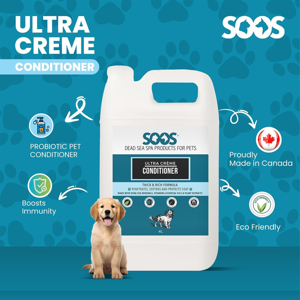 Soos natural pet styling cream and conditioner for soft shiny coats
