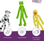 Close up of Multipet Slevin frog plush fabric texture