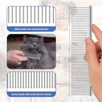 Pet grooming set wood-grain handle detail