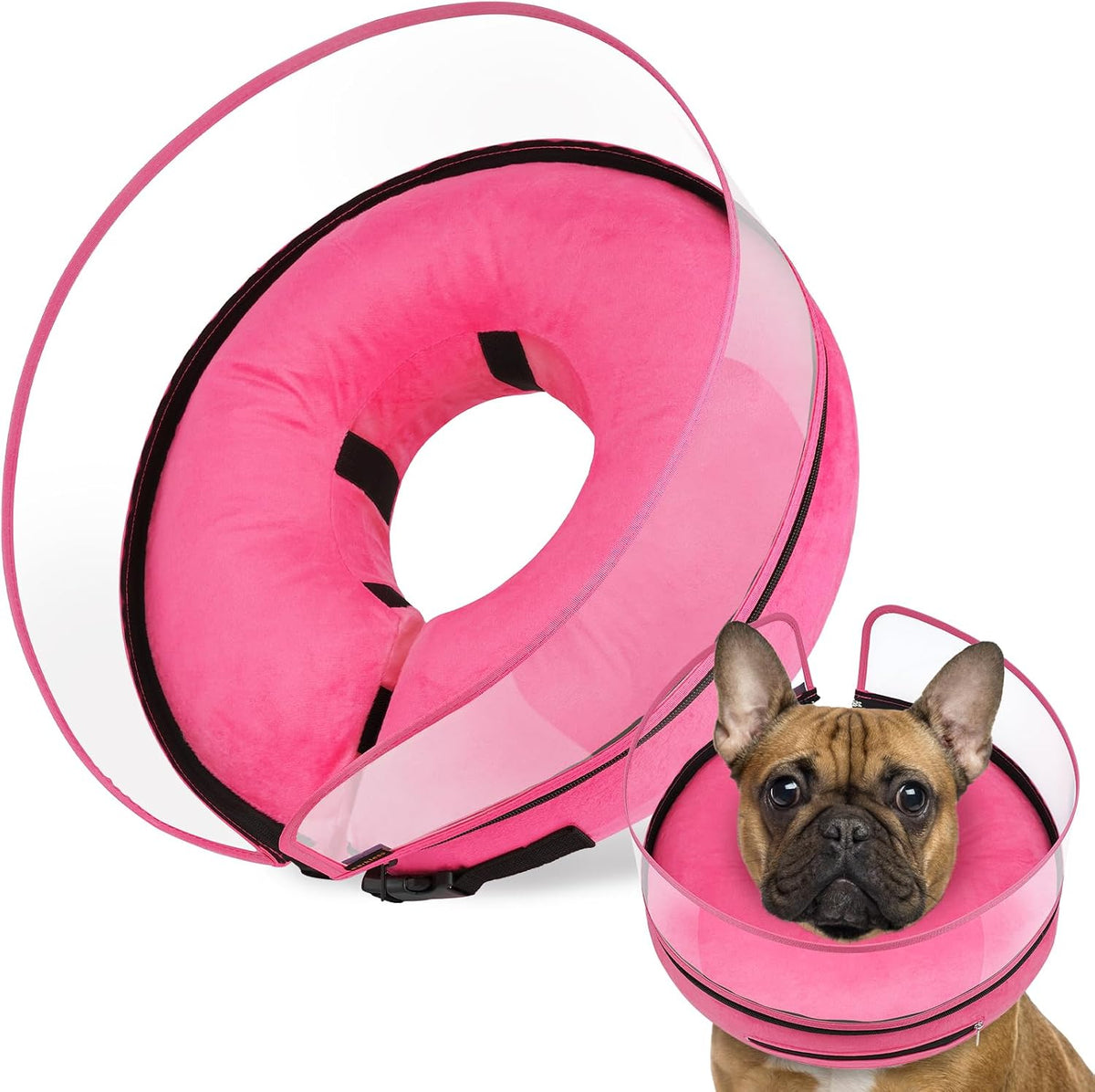 BARKLESS Dog Cone, Inflatable Dog Cone After Surgery for Large Breeds, Soft Surgery Collar with Enhanced Anti-Licking Guard Shield for Pets, Patented Protective Donut Collar - Image 15