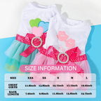 Yorkie puppy wearing the XX-Small cute princess tutu outfit pack