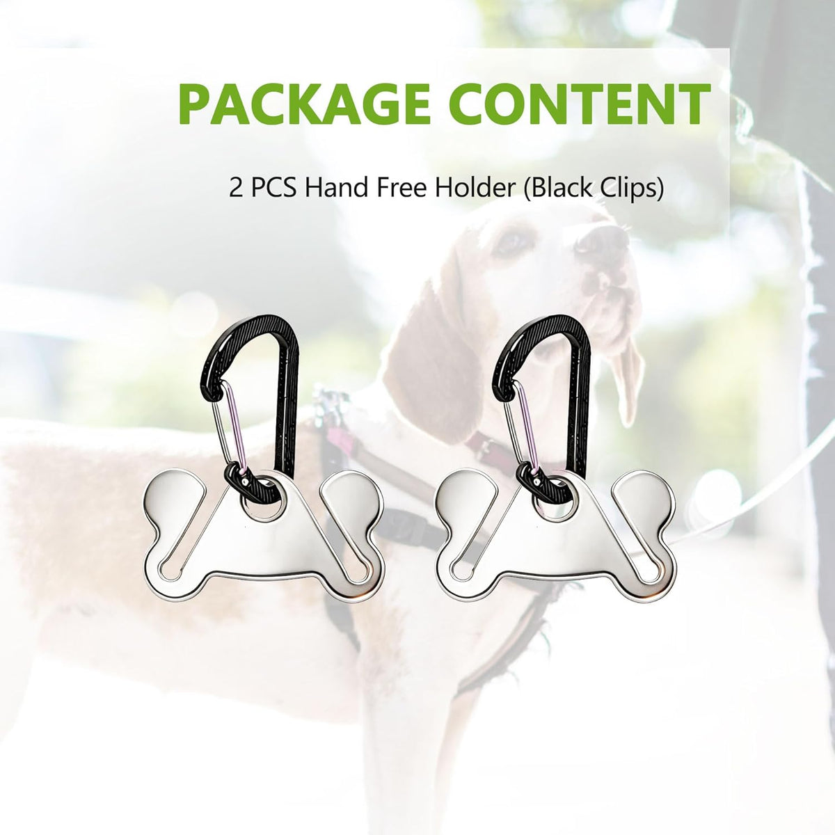Durable rust resistant dog walking utility clip side view
