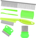 Lamoutor 7 Pieces Pet Flea Comb set front view