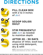 Instructions for using Purina Tidy Care Alert health monitoring cat litter