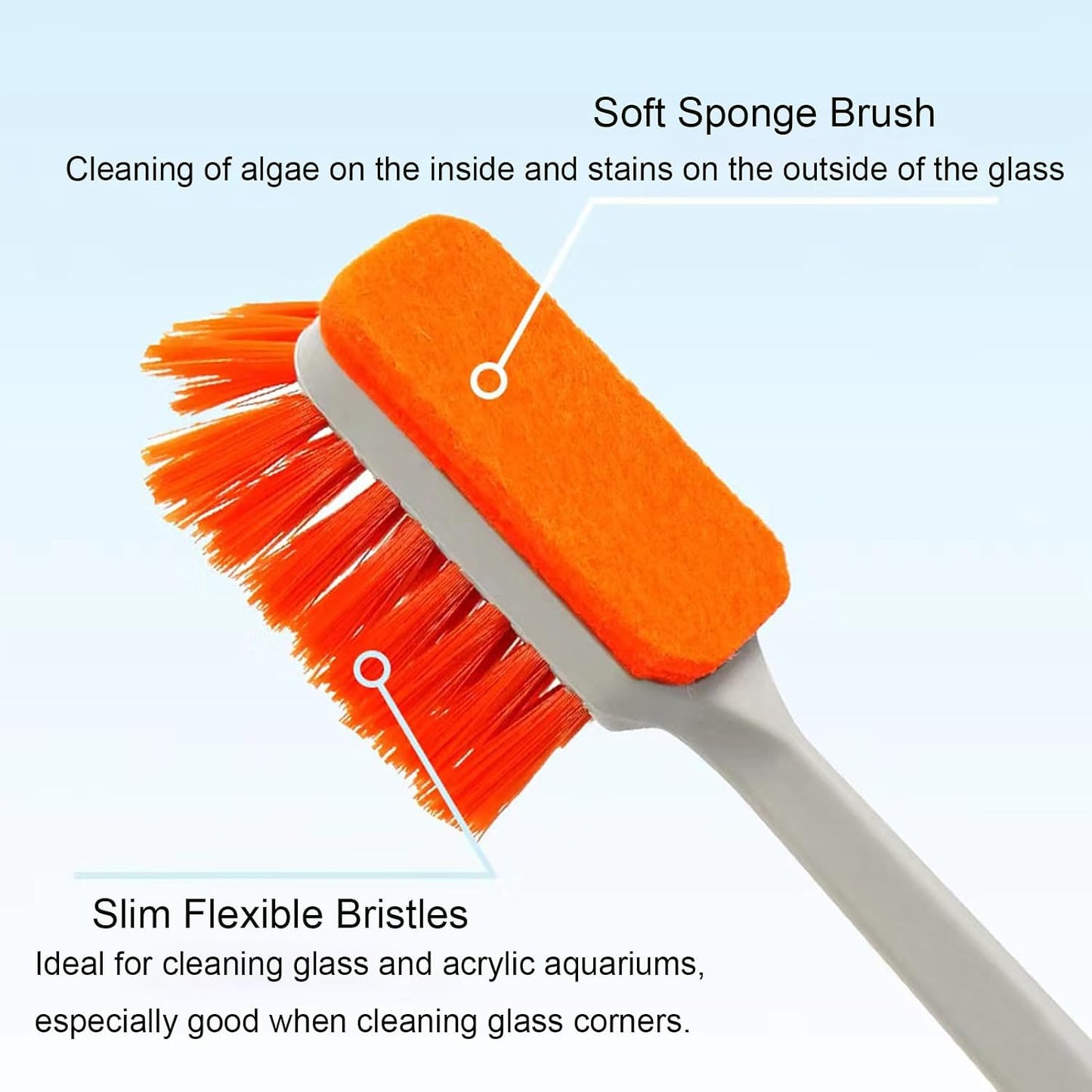 Vimvins fish tank maintenance tool removing green algae from aquarium walls