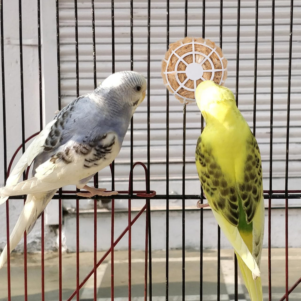 Natural fiber nesting material for parakeets and finches