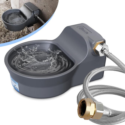 Automatic Water Dispenser for Dogs, 3L /101 oz 304 Stainless Steel Dog Water Feeder, Auto-Fill Large Waterer for Pets & Livestock, Outdoor Dog Water Bowl, Wide Mouth, Anti-tip, Easy to Clean - Image 9