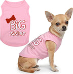 Parisian Pet Dog Shirt - 100% Cotton Shirts for Medium Dogs - Pink Sleeveless Puppy Clothes - Lightweight and Breathable Dog Apparel - Girl Big Sister Dogs Clothes - Stretchy Pet T Shirts - Image 10