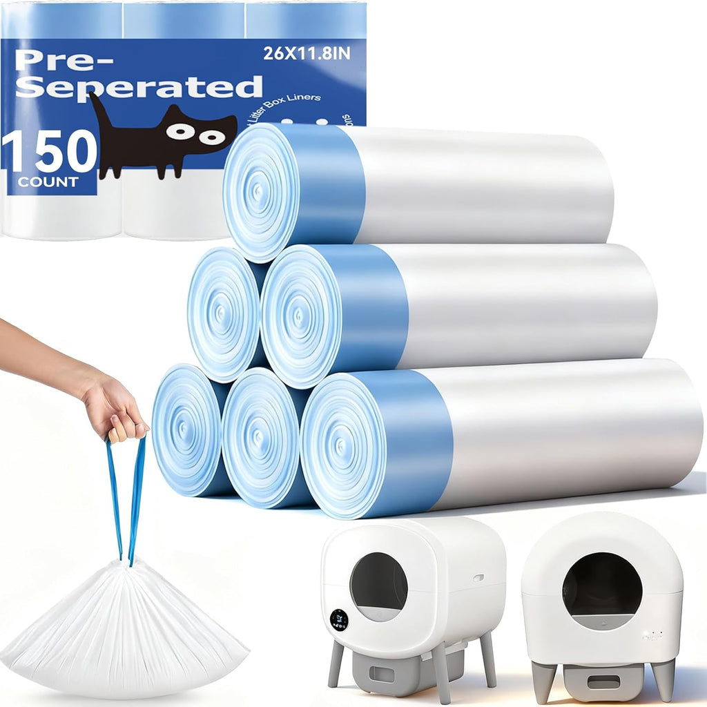 KropBom automatic cat litter box bags front view premium packaging