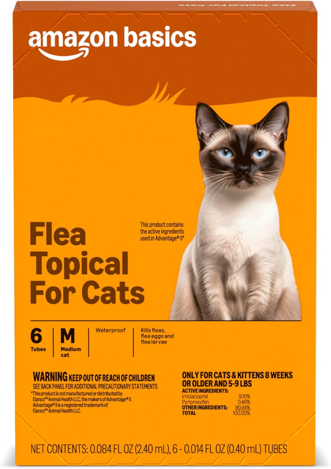 Amazon Basics Topical Flea Treatment for Medium Cats (5-9 Pounds), 4 Count, Packaging May Vary - Image 10