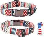 Side view of adjustable holiday dog collar for medium breeds