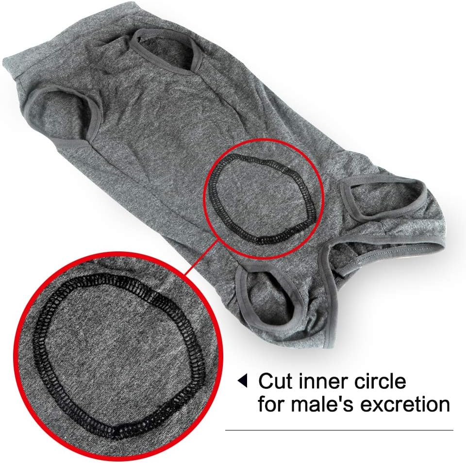 Dotoner alternative pet cone vest adjustable snaps on a grey fabric