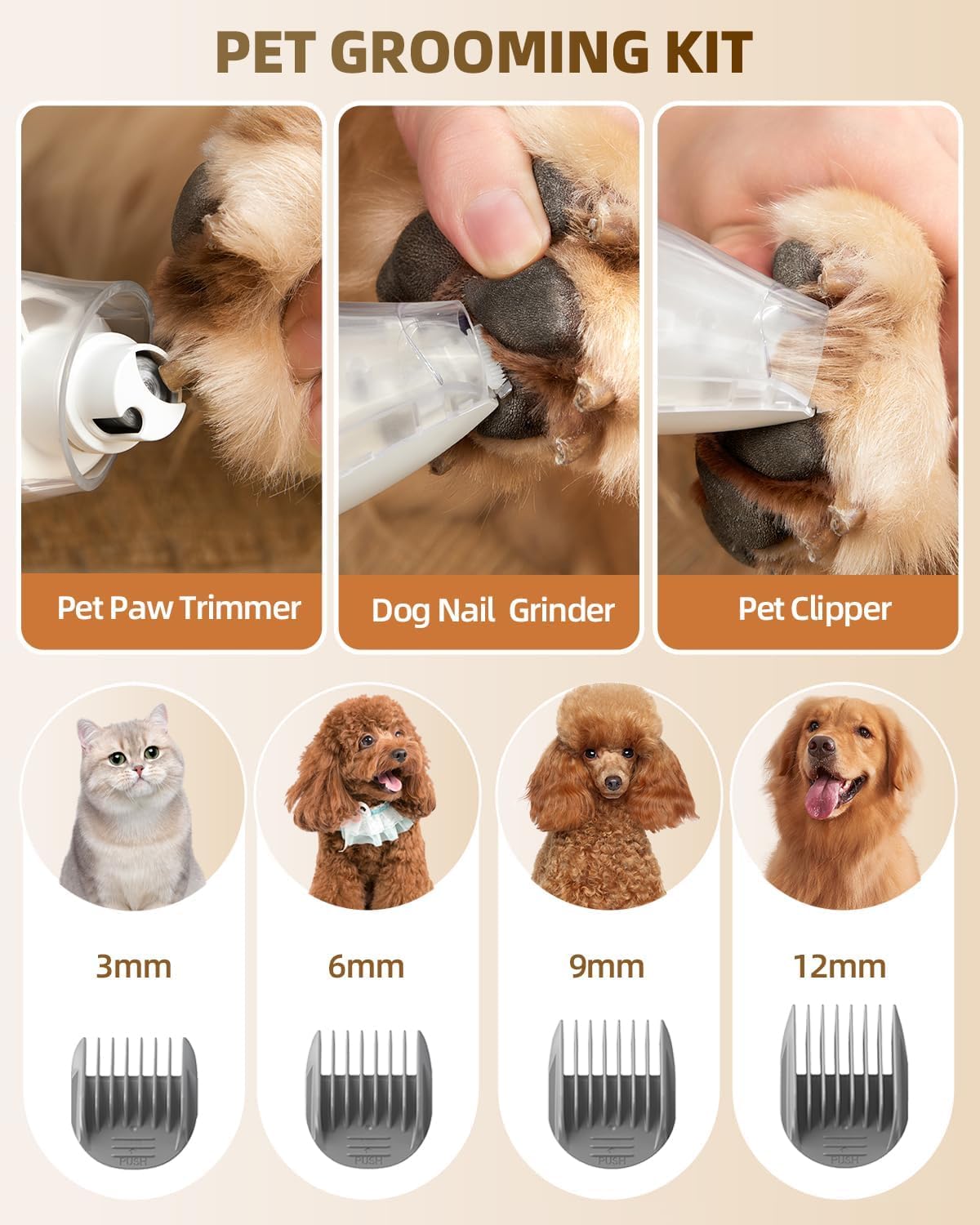 Simple Way professional hair clippers attachment for long haired dogs