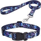 Mihqy Dog Collar with Bohemia Floral Tribal Geometric Patterns - Soft Ethnic Style Collar Adjustable for Small Medium Large Dogs(Floral Pink,M) - Image 12