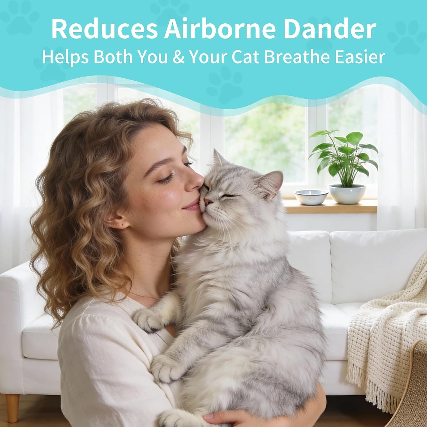 Safe lick friendly non toxic dander spray packaging details