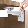 Pabesim upgraded invisible baby proofing cabinet latch locks front view