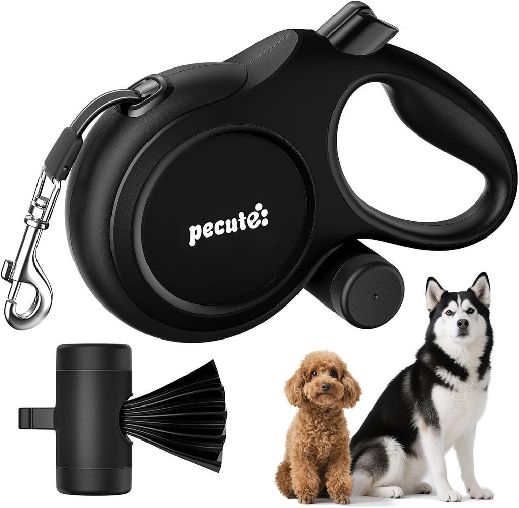 26ft Dog Leash Retractable with Chew Proof Extender, Upgraded Heavy Duty Retractable Dog Leash with Poop Bag Holder,Anti-Slip Grip, Reflective Leashes for Medium Large Pets 33lbs-110lbs (Black) - Image 13