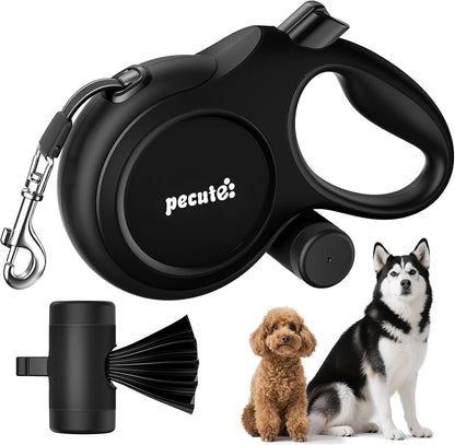 26ft Dog Leash Retractable with Chew Proof Extender, Upgraded Heavy Duty Retractable Dog Leash with Poop Bag Holder,Anti-Slip Grip, Reflective Leashes for Medium Large Pets 33lbs-110lbs (Black) - Image 13