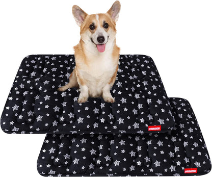 Dog Crate Mat (36" X 23") 2 Pack, Soft Dog Bed Mat with Cute Prints, Personalized Dog Crate Pad, Anti-Slip Bottom, Machine Washable Kennel Pad, Black - Image 9