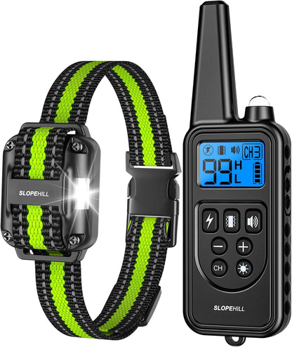 Slopehill dog training collar with remote front view