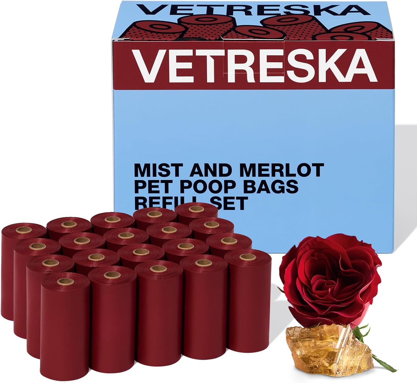 VETRESKA Dog Poop Bags Dispenser with Coffee Scented Waste Bags, Leak Proof, Extra Thick & Strong, 1 Holder and 105 Count Pet Poop Bags (7 Refill Rolls) for Dogs and Cats - Image 11