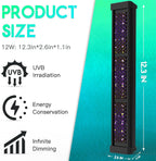 Eckpo 12W reptile habitat lighting unit with timer settings