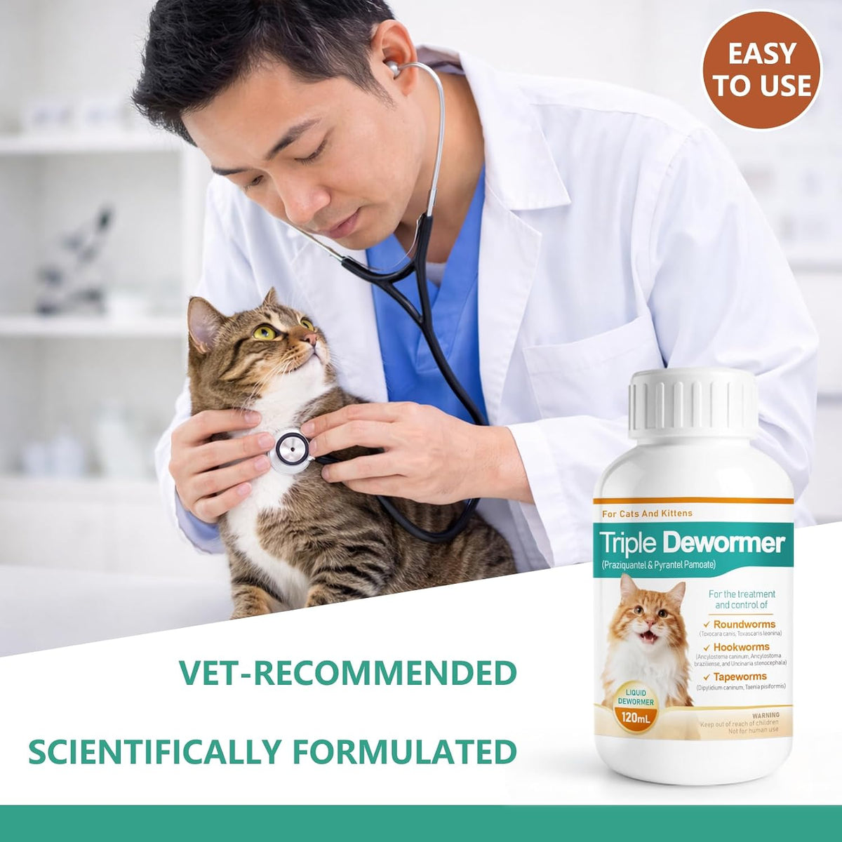 Nuzzleup cat pyrantel pamoate oral suspension for kittens and adult cats packaging details