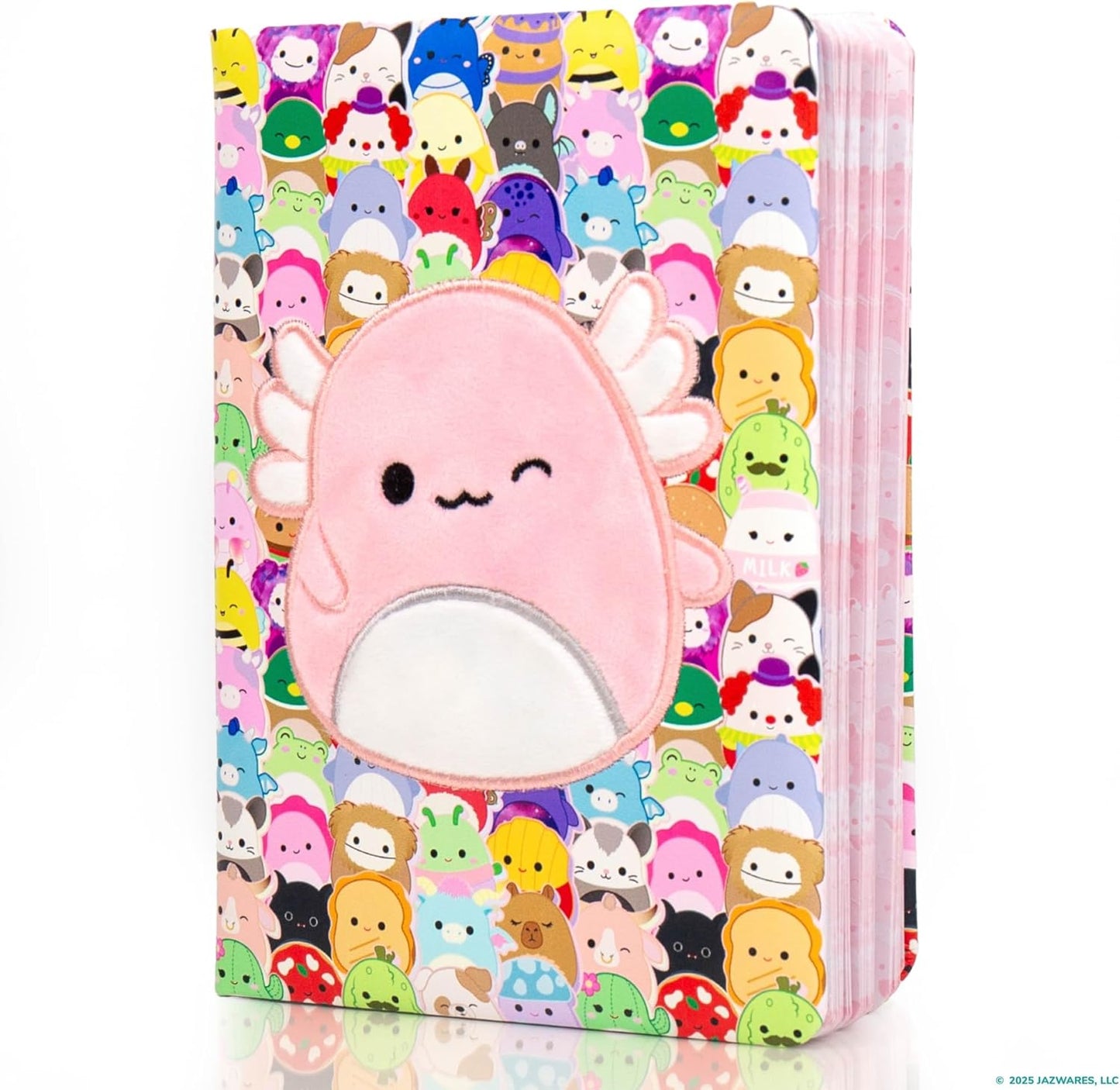 Squishmallows Archie the Axolotl squishy hardcover journal front view